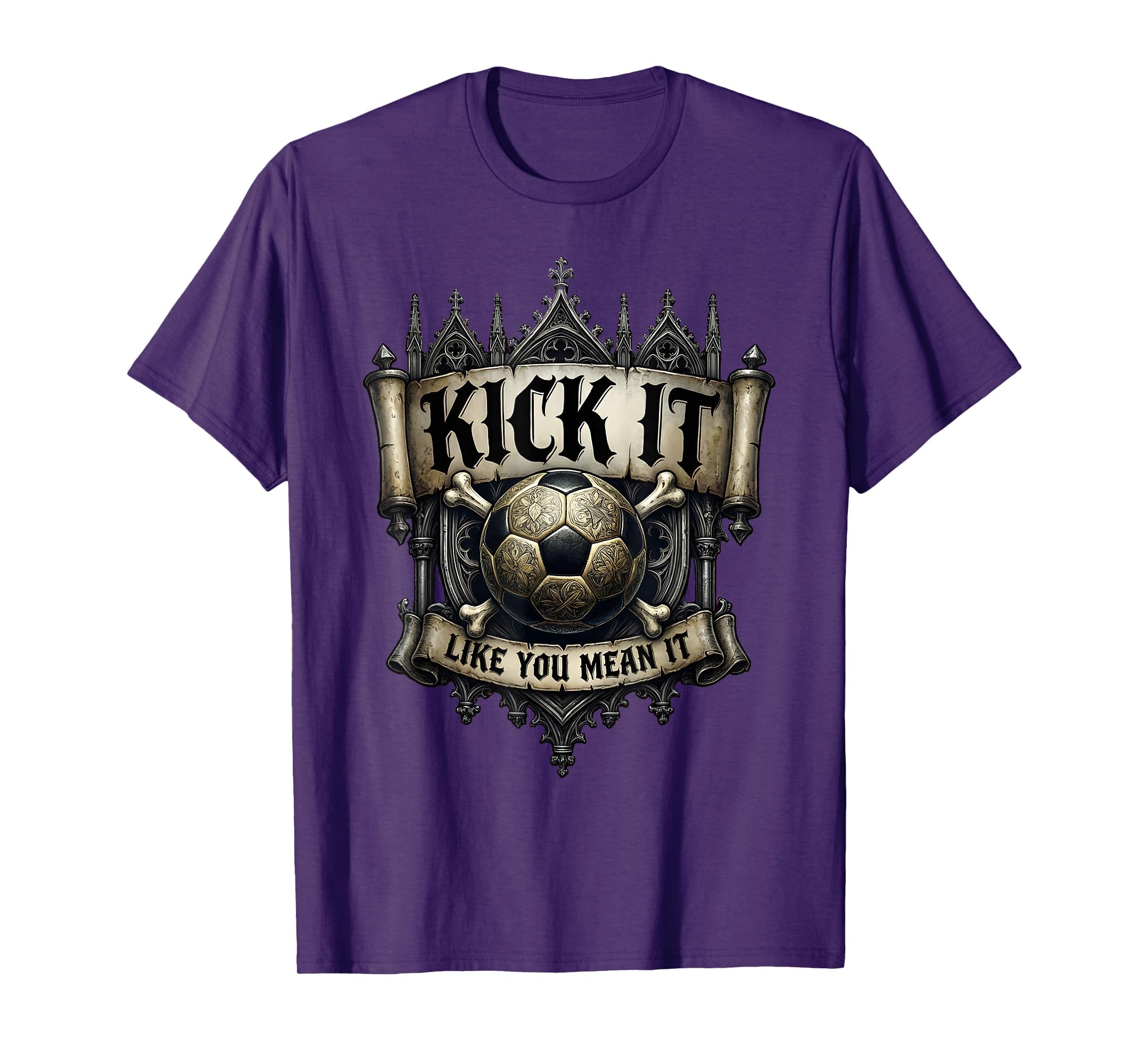Kick It Like You Mean It Soccer T-Shirt - Aesthetic Graphic Unisex