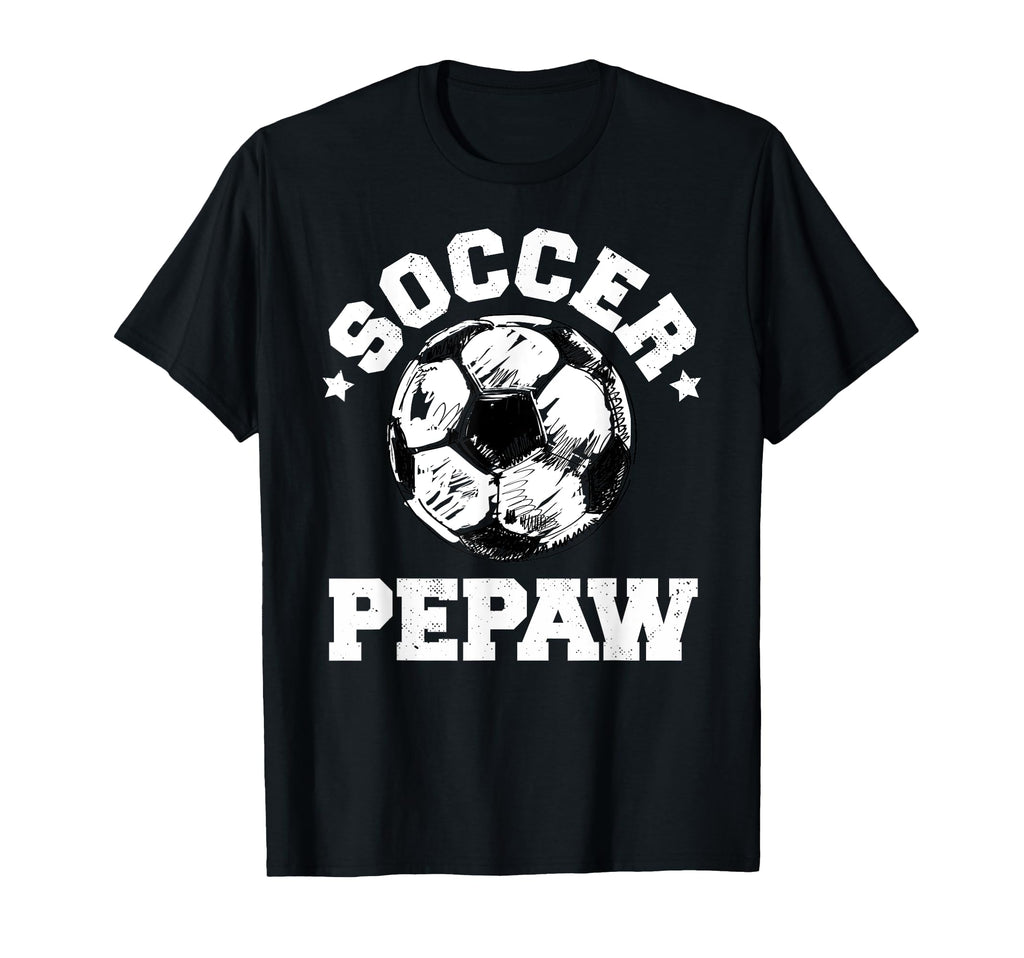 Soccer Pepaw Soccer Ball Distressed Funny T-Shirt - Novelty Apparel Unisex
