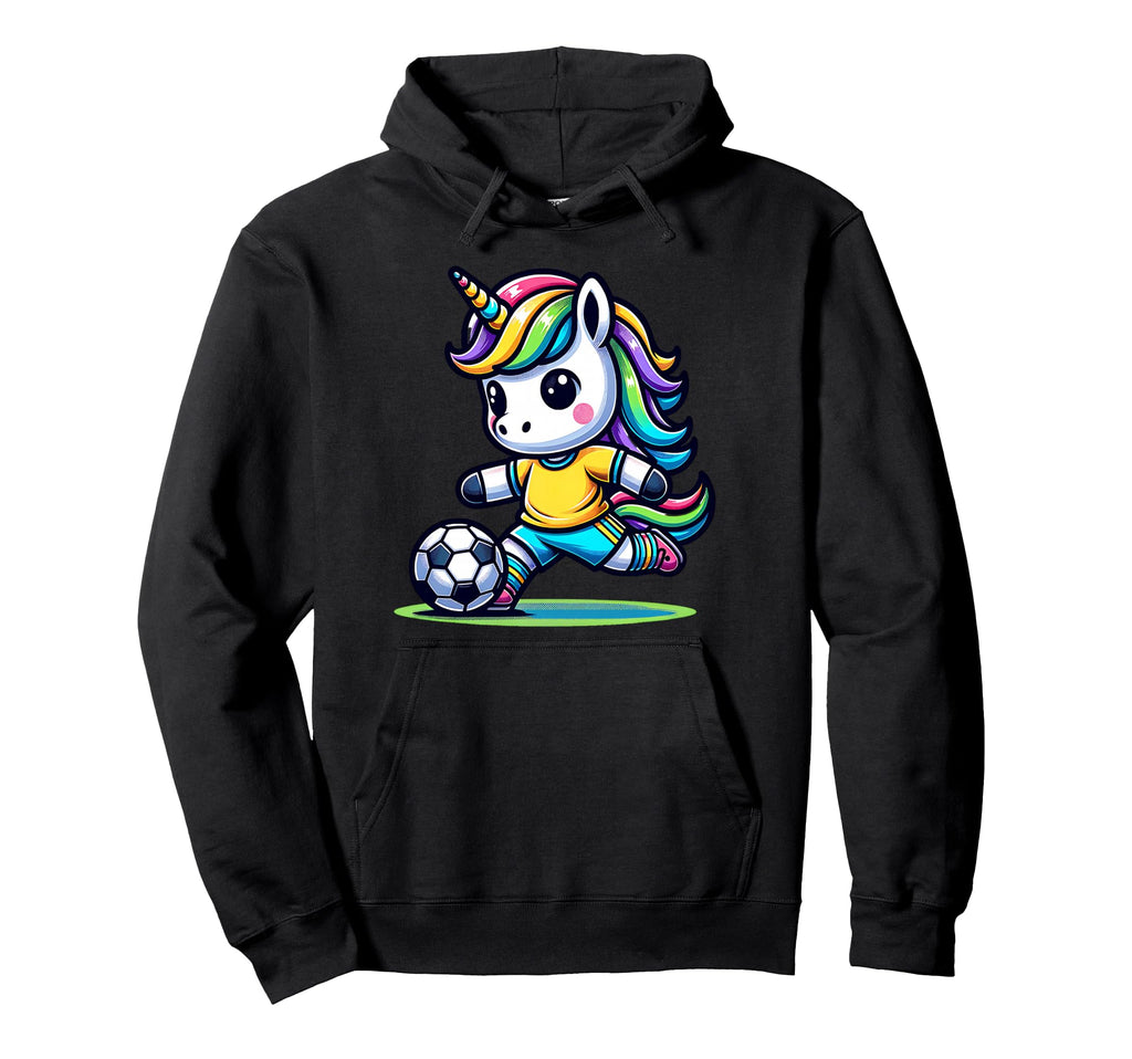 Footballer Unicorn Fans Soccer Team Hoodie - Minimalist Print Men Women