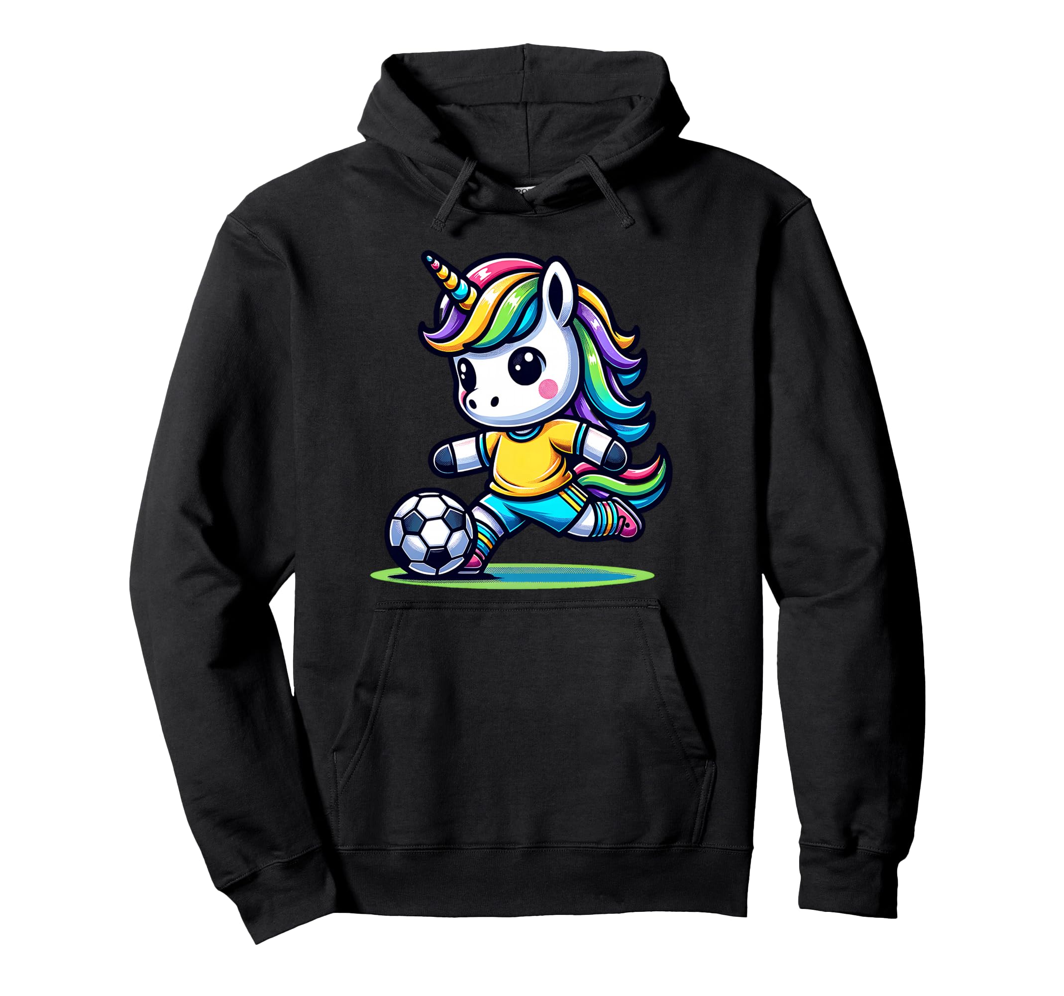 Footballer Unicorn Fans Soccer Team Hoodie - Minimalist Print Men Women