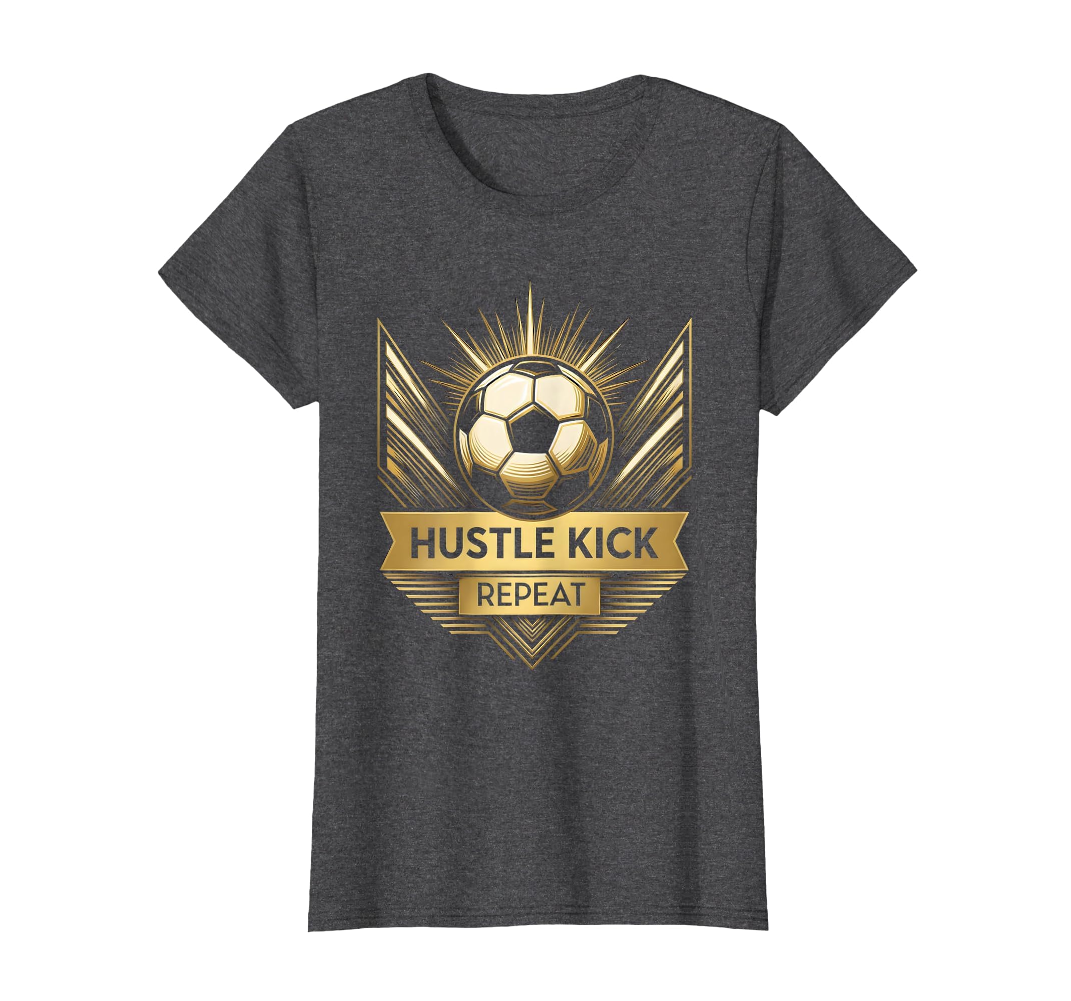Hustle Kick Repeat Soccer T-Shirt - Aesthetic Graphic Men Women