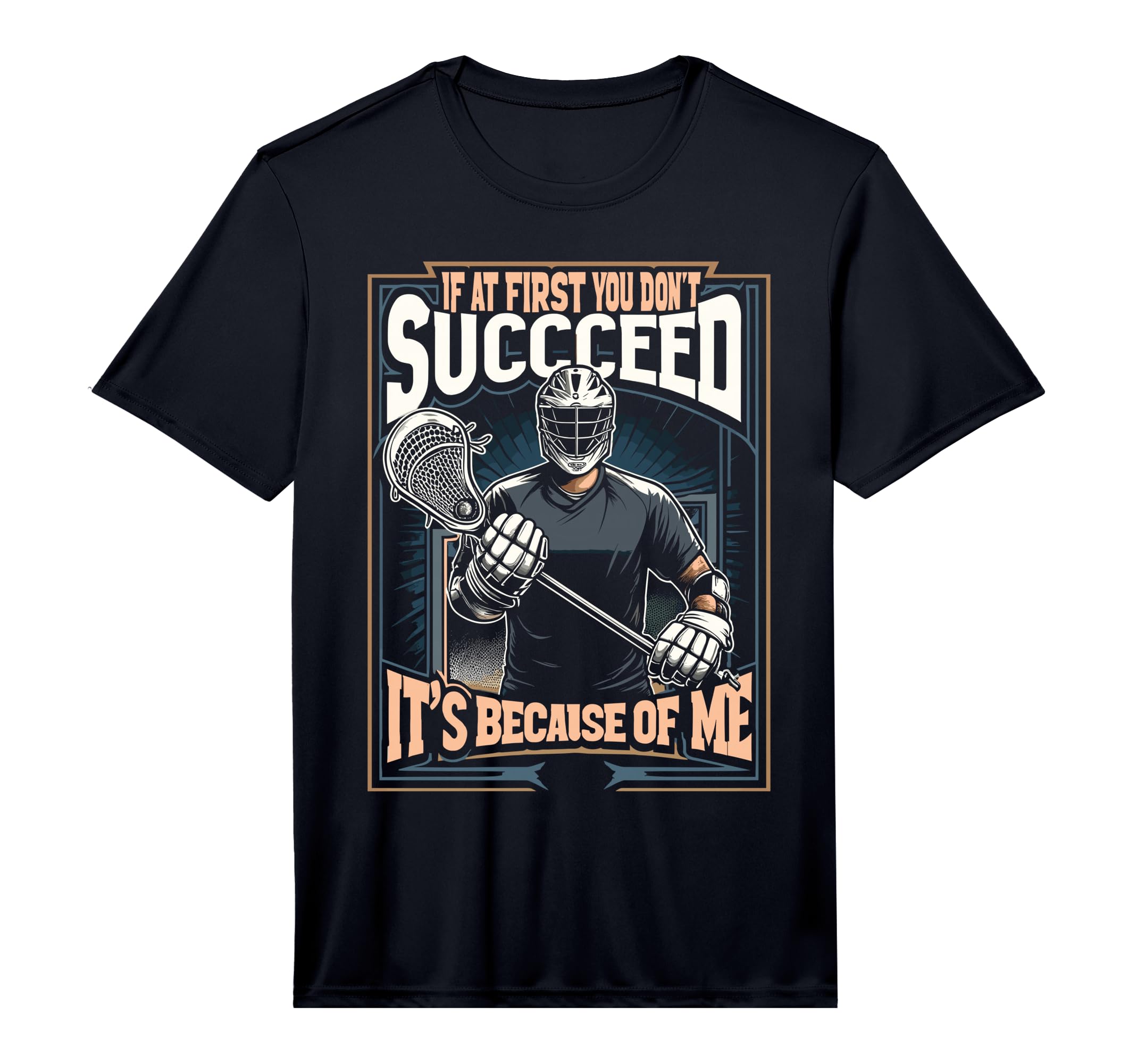 Funny Goalkeeper Lacrosse Goalie T-Shirt - Custom Art Print Unisex