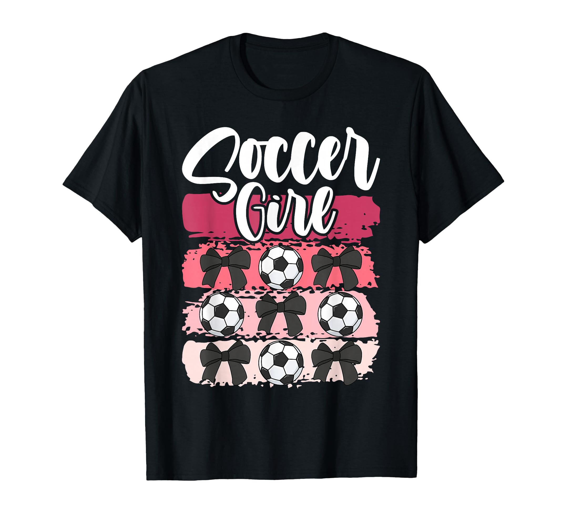 Soccer Coquette Bow Soccer Soccer T-Shirt - Casual Everyday Wear Unisex