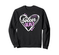 Soccer Aunt Heart Aunt Soccer Sweatshirt - Streetwear Style for Adults