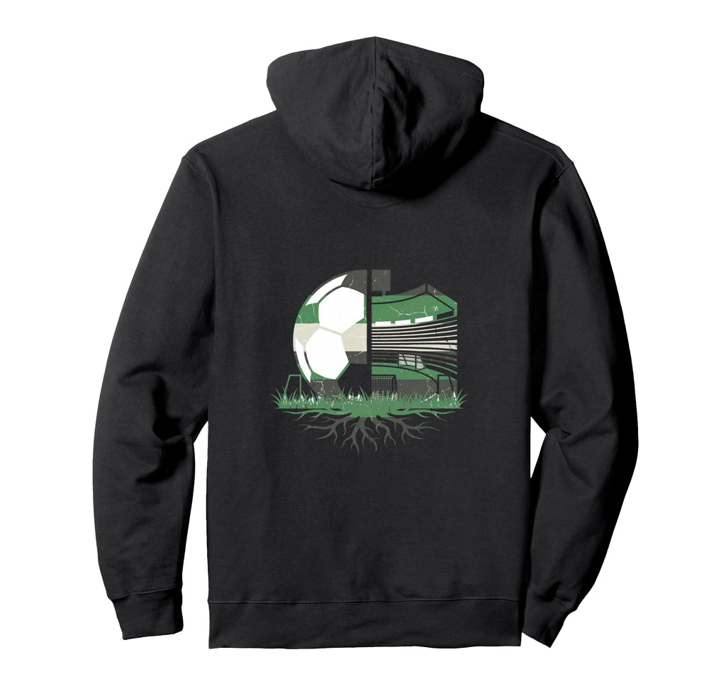Soccer Ball Field Fusion Nature Hoodie - Minimalist Print Unisex