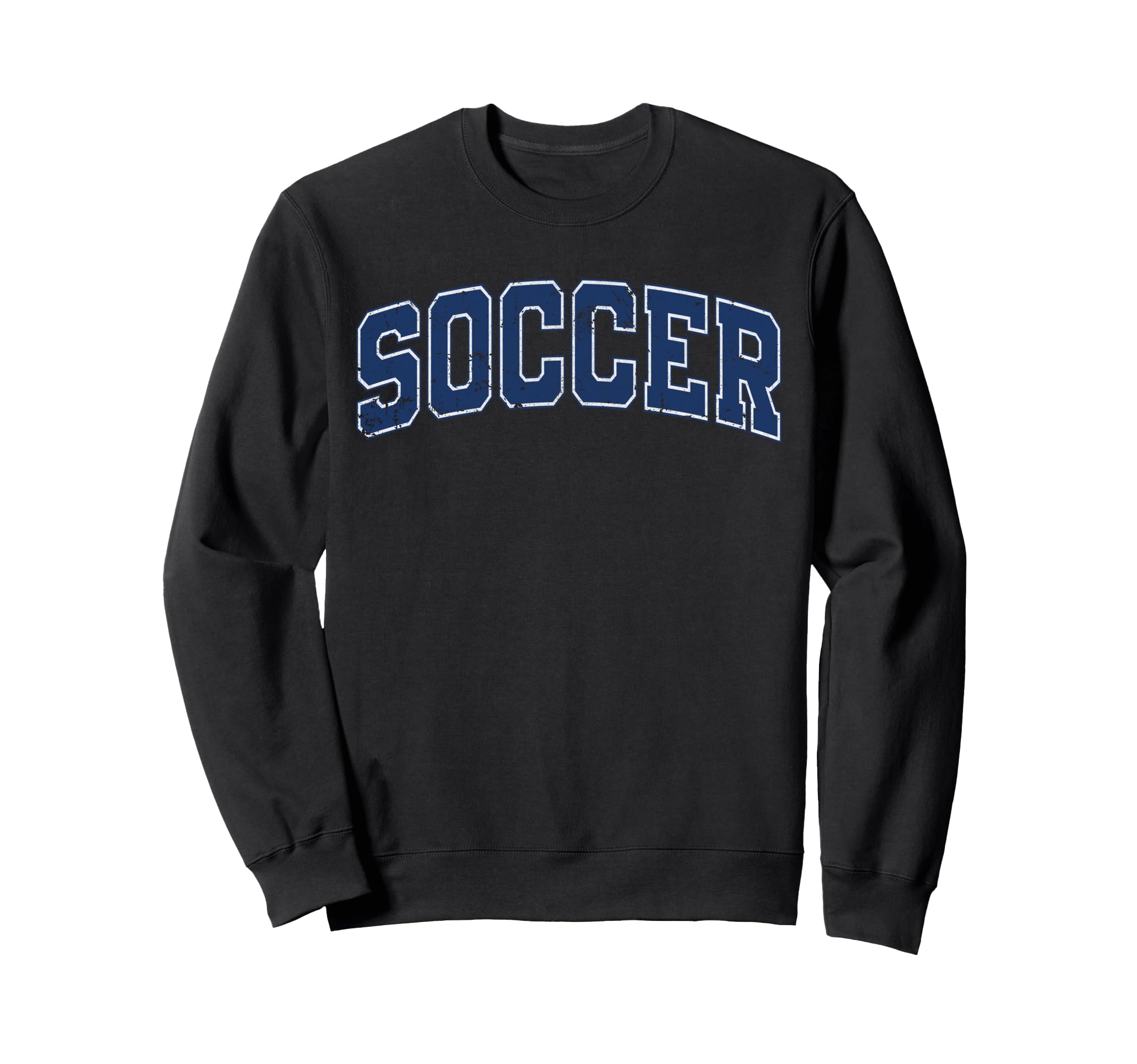 Soccer Varsity Blue Text Sweatshirt - Streetwear Style Unisex