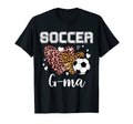 Soccer G Ma Heart Leopard Grandma T-Shirt - Fun Novelty Design Unisex