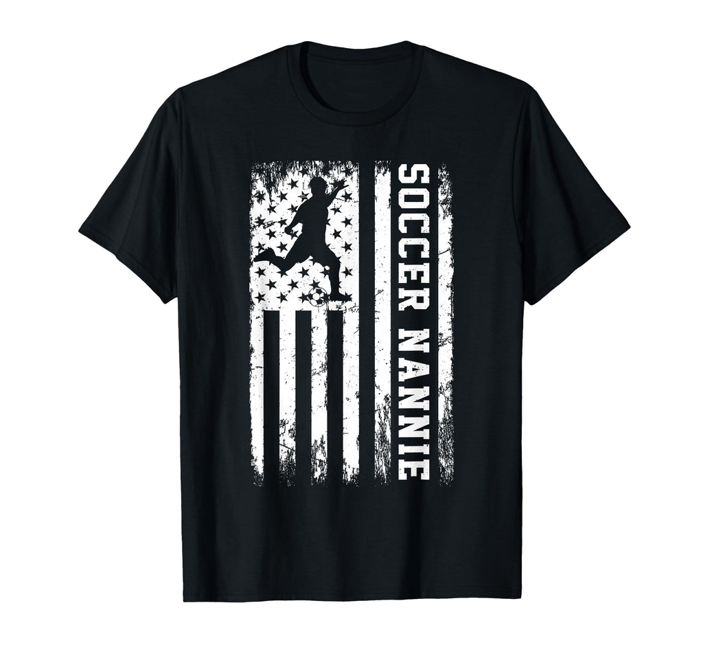 Soccer Nannie Usa American Flag T-Shirt - Streetwear Style Unisex