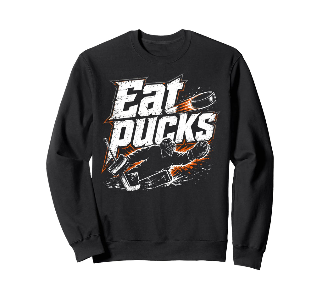 Ice Hockey Goalkeeper Pucks Goalie Sweatshirt - Graphic Print Men Women
