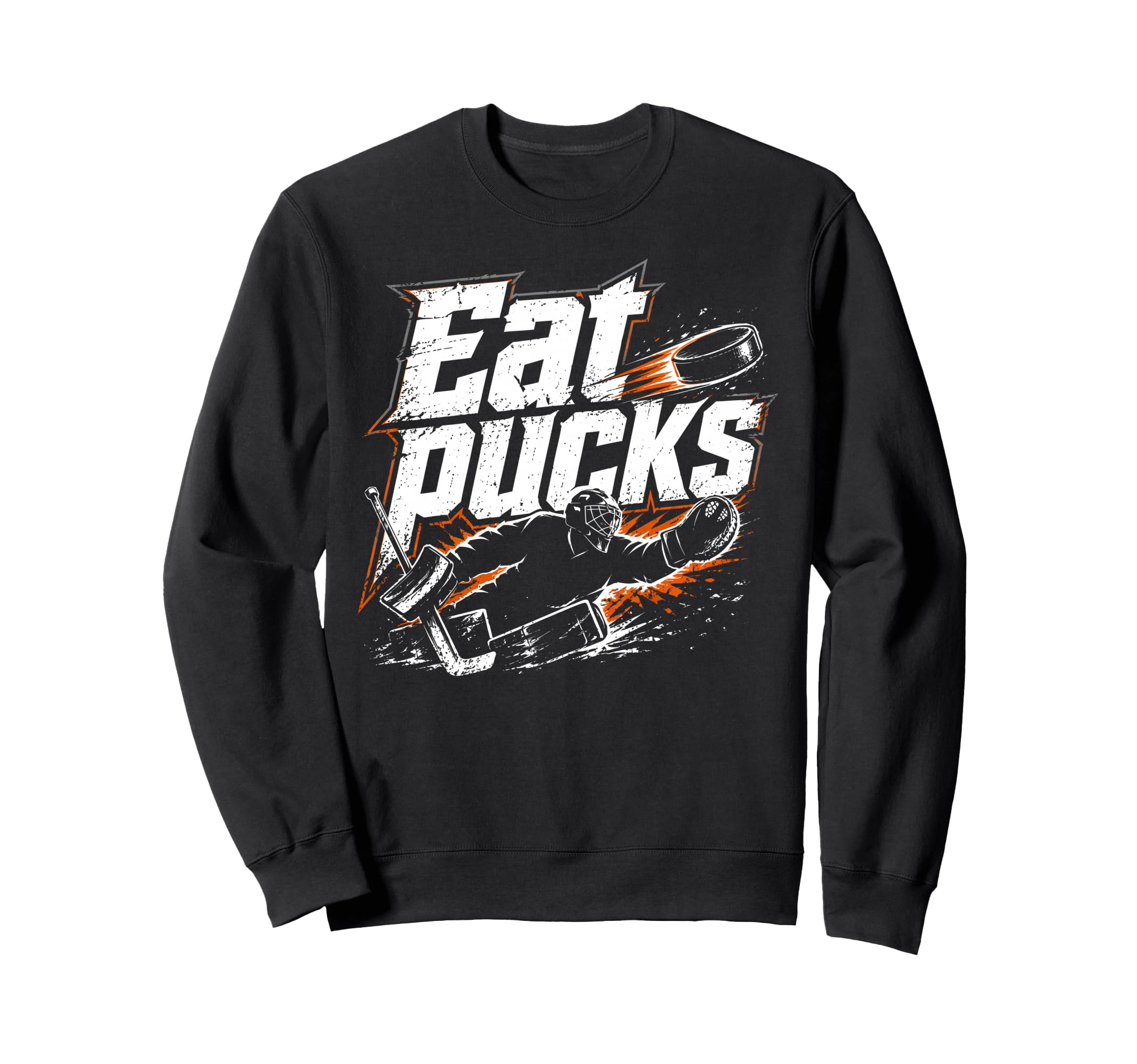 Ice Hockey Goalkeeper Pucks Goalie Sweatshirt - Graphic Print Men Women