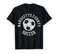 Marquette County Soccer Distressed 90S T-Shirt - Graphic Print Men Women