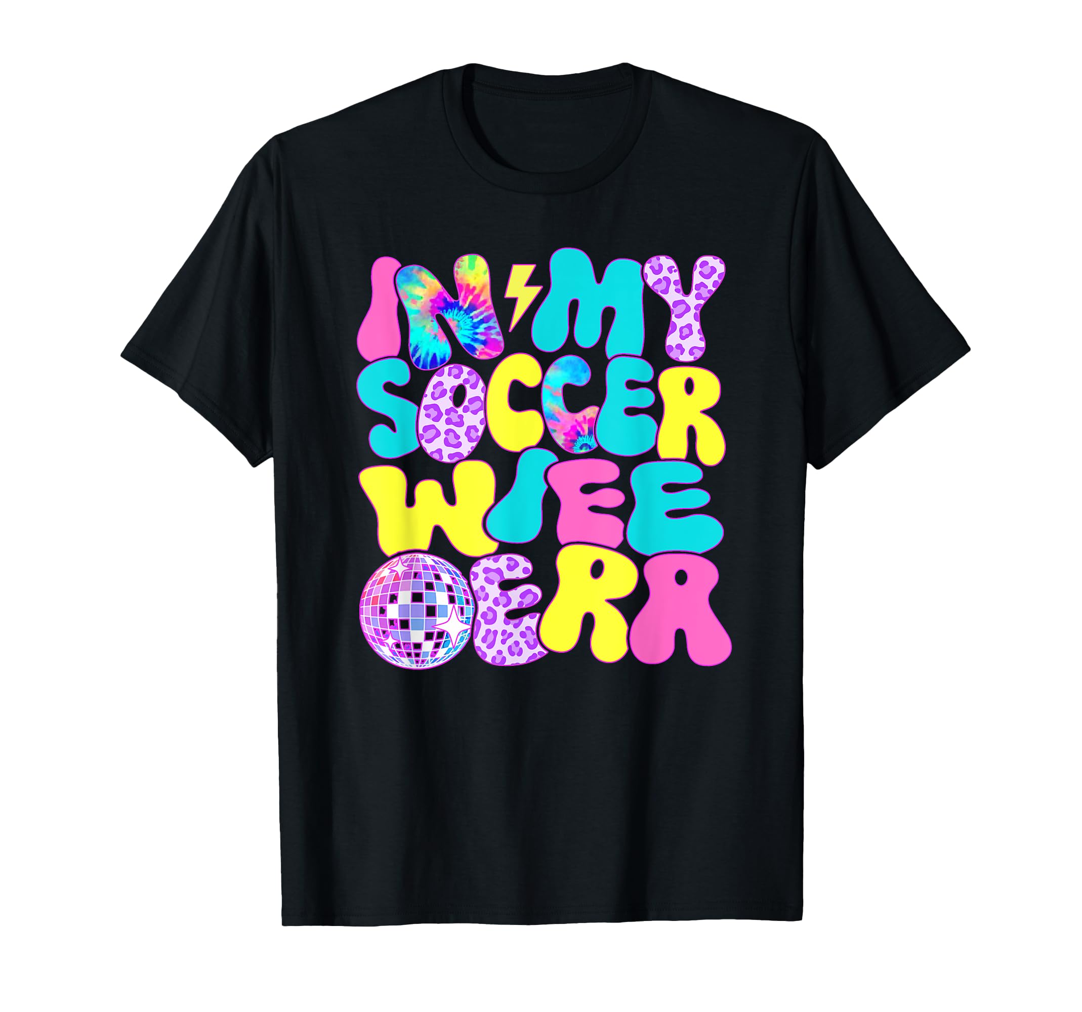 Disco Tie Dye My Soccer Wife Era T-Shirt - Casual Everyday Wear for Adults