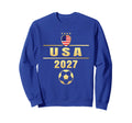 American Flag Soccer Team Soccer Sweatshirt - Novelty Apparel Men Women