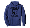 Cougar Crew Mascot Team Spirit School Cheer Hoodie - Graphic Print Unisex