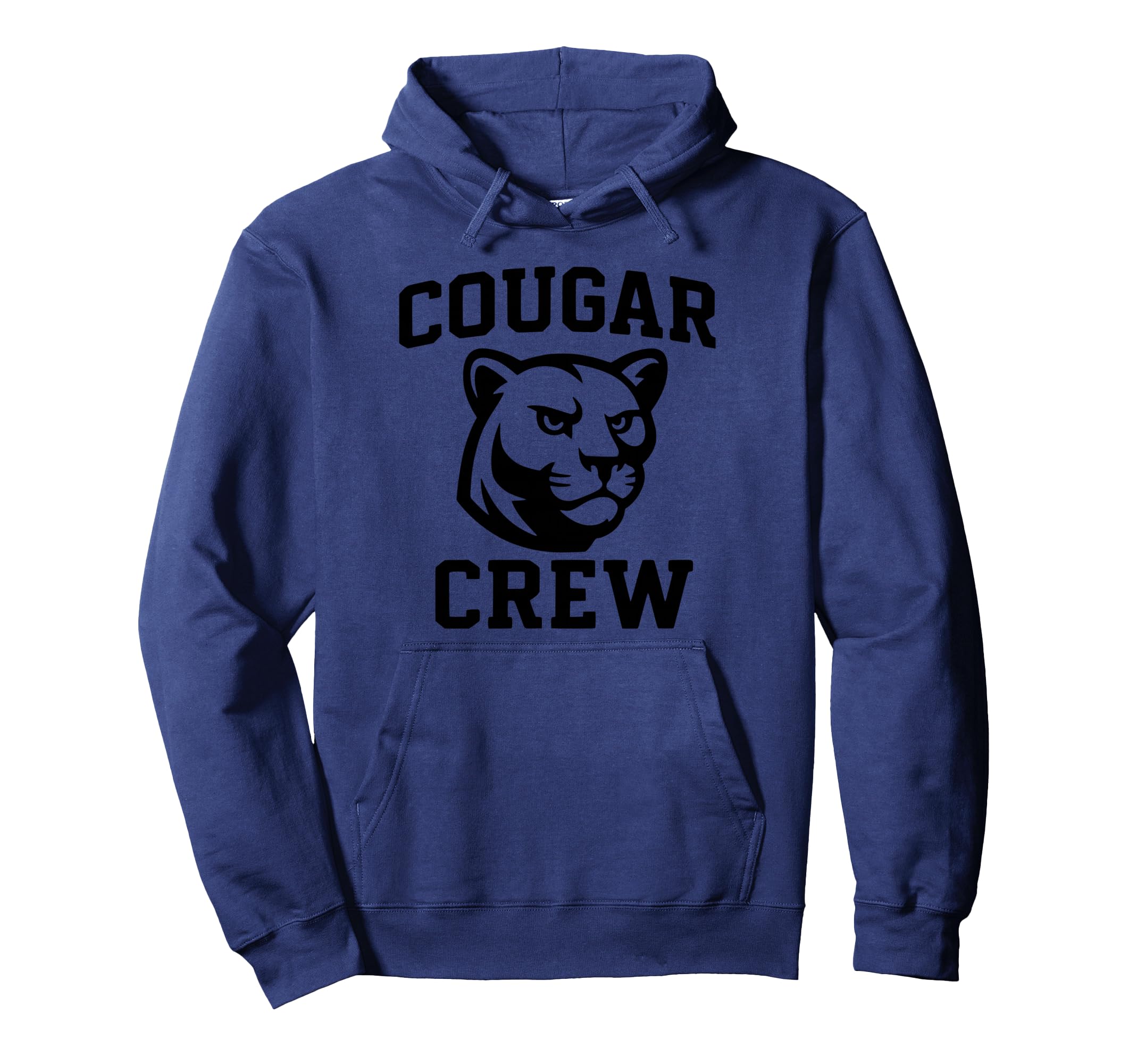 Cougar Crew Mascot Team Spirit School Cheer Hoodie - Graphic Print Unisex