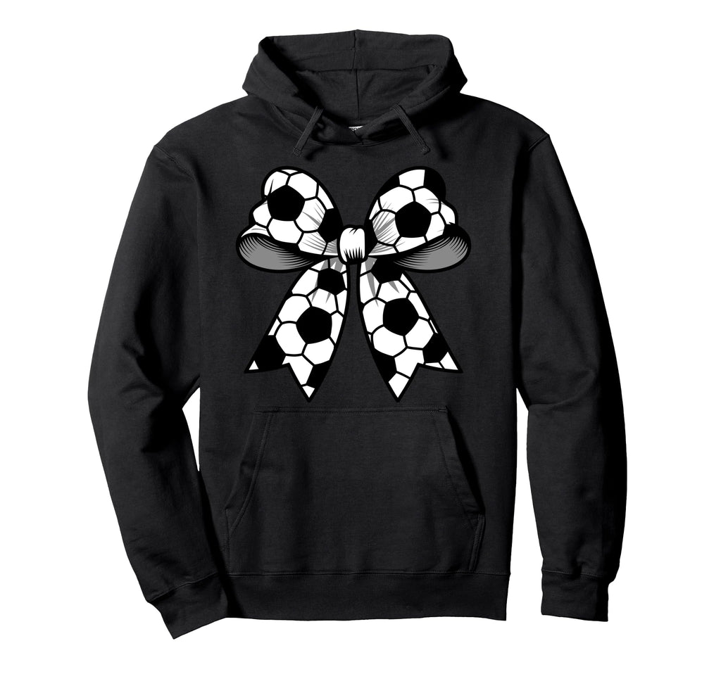 Soccer Coquette Bow Funny Soccer Mom Hoodie - Fun Novelty Design Men Women