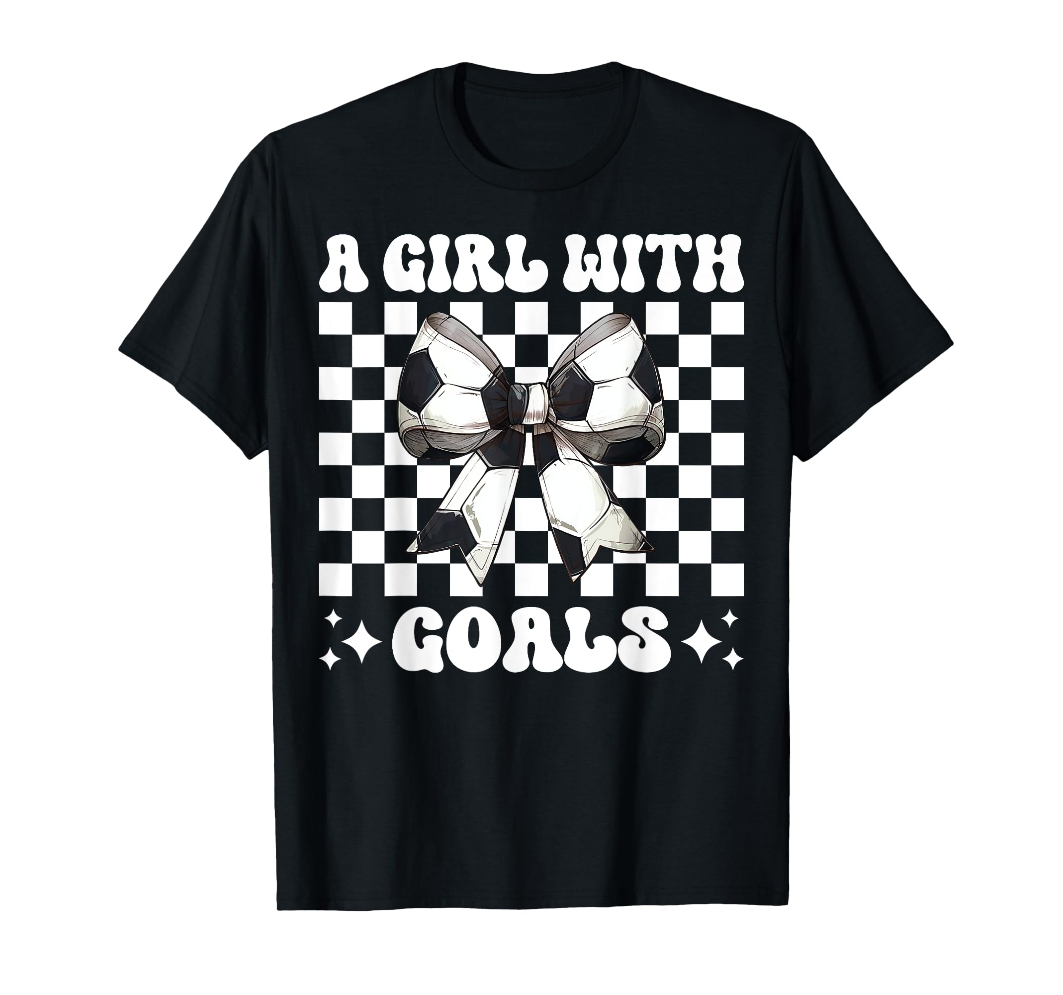 Goals Soccer Coquette Bow T-Shirt - Trendy Graphic for Adults