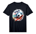 American Flag Soccer Soccer 2024 T-Shirt - Graphic Print for Adults