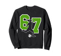 Funny 67 Soccer Player Six Seven Sweatshirt - Fun Novelty Design Men Women