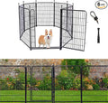Tall Garden Fences and Borders for Dogs, 4.6ft High Dog Fence, 6 Panels Total 13.3 Ft Long, Gate 21 inches Wide with Low Sills. Modular Fencing, Dog Fence Outdoor for Yard