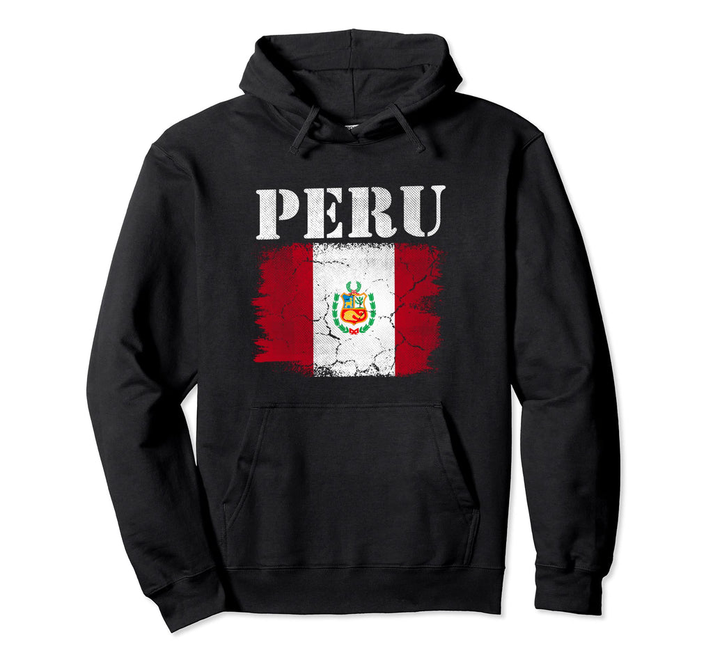 Peru Flag Patriotic Football Proud Hoodie - Trendy Graphic Men Women