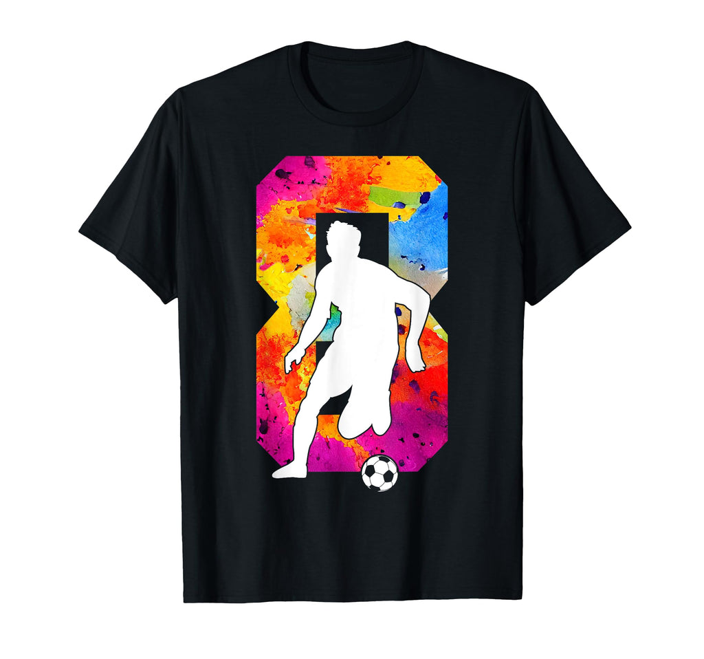 Soccer Player Number 8 Years Soccer T-Shirt - Trendy Graphic for Adults