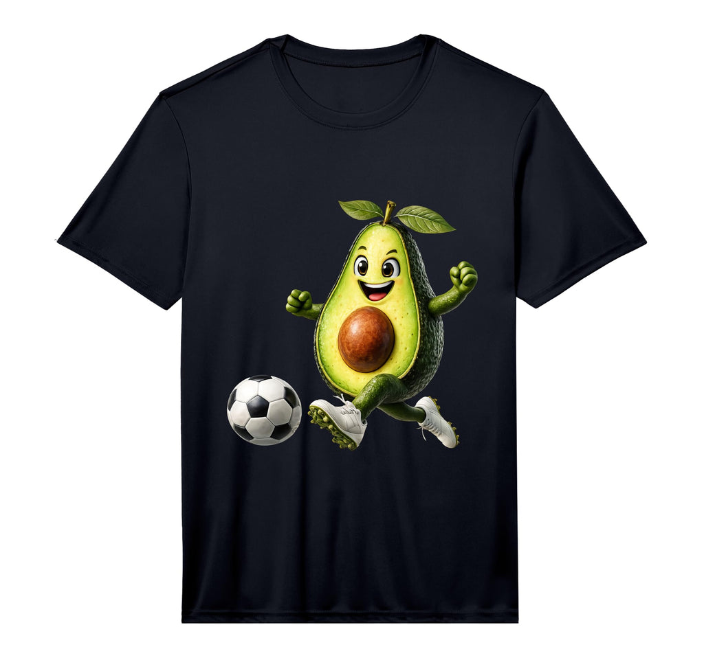 Mens Avocado Soccer Performance T-Shirt - Fun Novelty Design Unisex