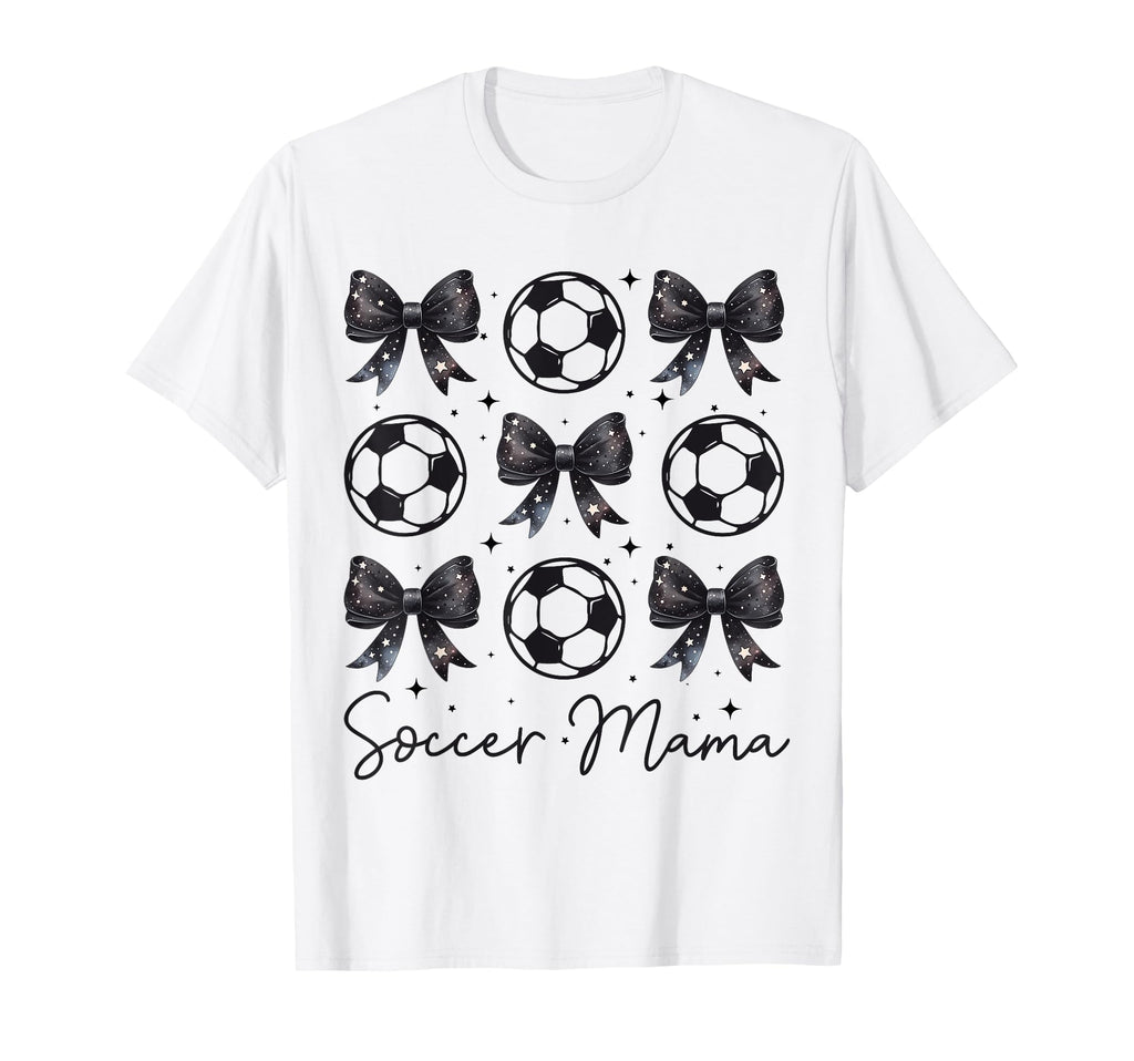 Soccer Mama Coquette Bow Soccer Mom T-Shirt - Minimalist Print Men Women