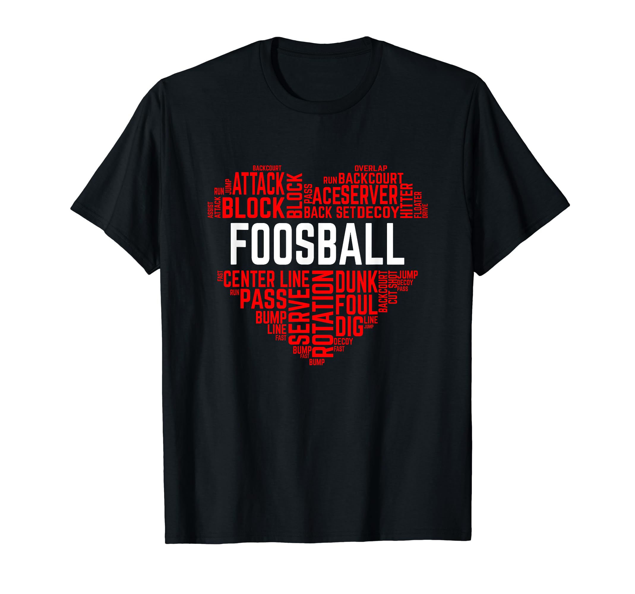 Foosball Love Foosball Player Heart T-Shirt - Custom Art Print Men Women