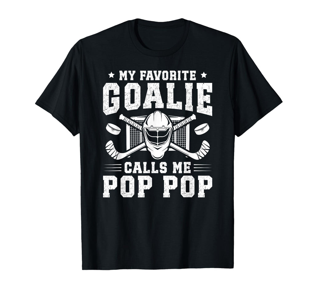 Proud Hockey Goalie Pop Pop Ice Hockey T-Shirt - Custom Art Print Unisex