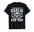 Proud Hockey Goalie Pop Pop Ice Hockey T-Shirt - Custom Art Print Unisex