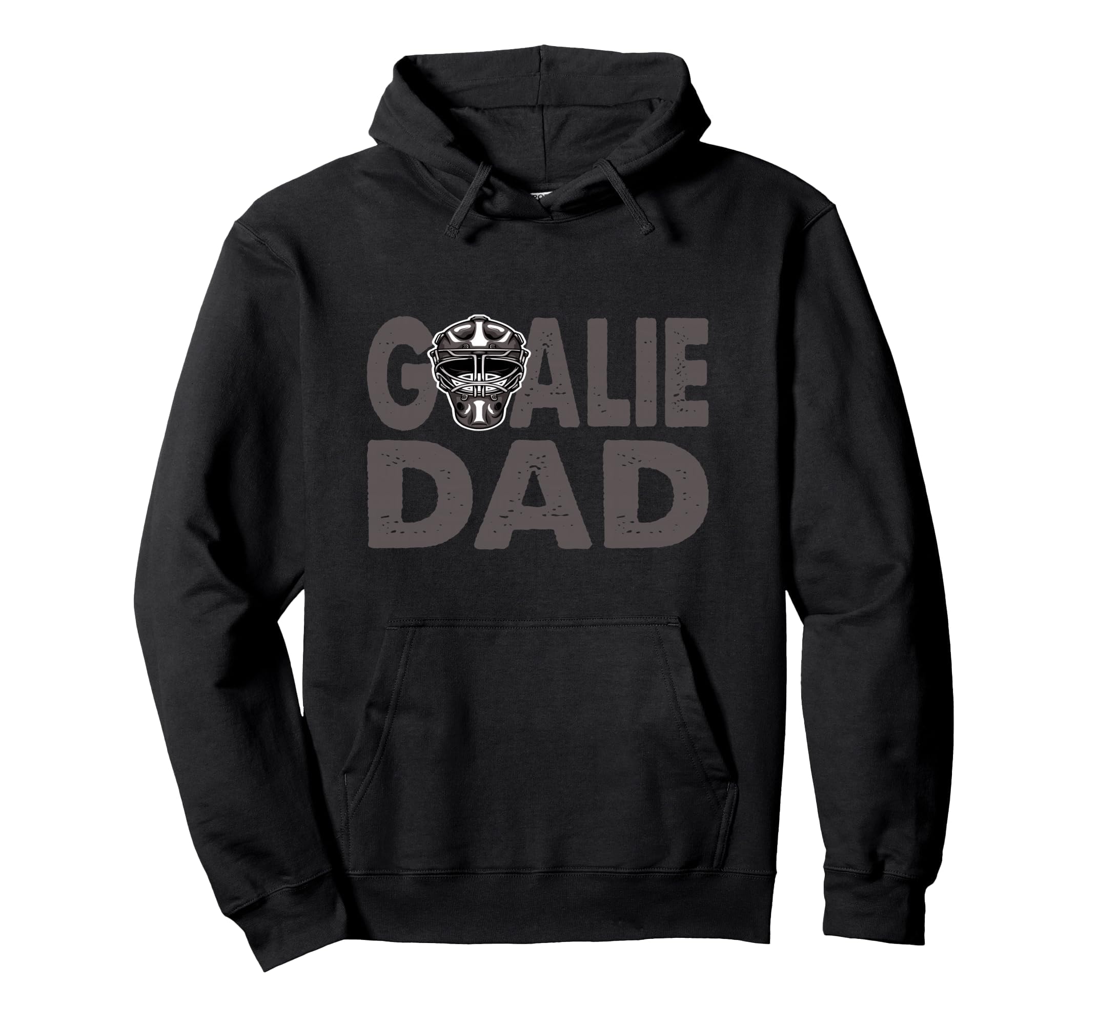 Ice Hockey Goalkeeper Dad Black Small Hoodie - Unique Graphic for Adults