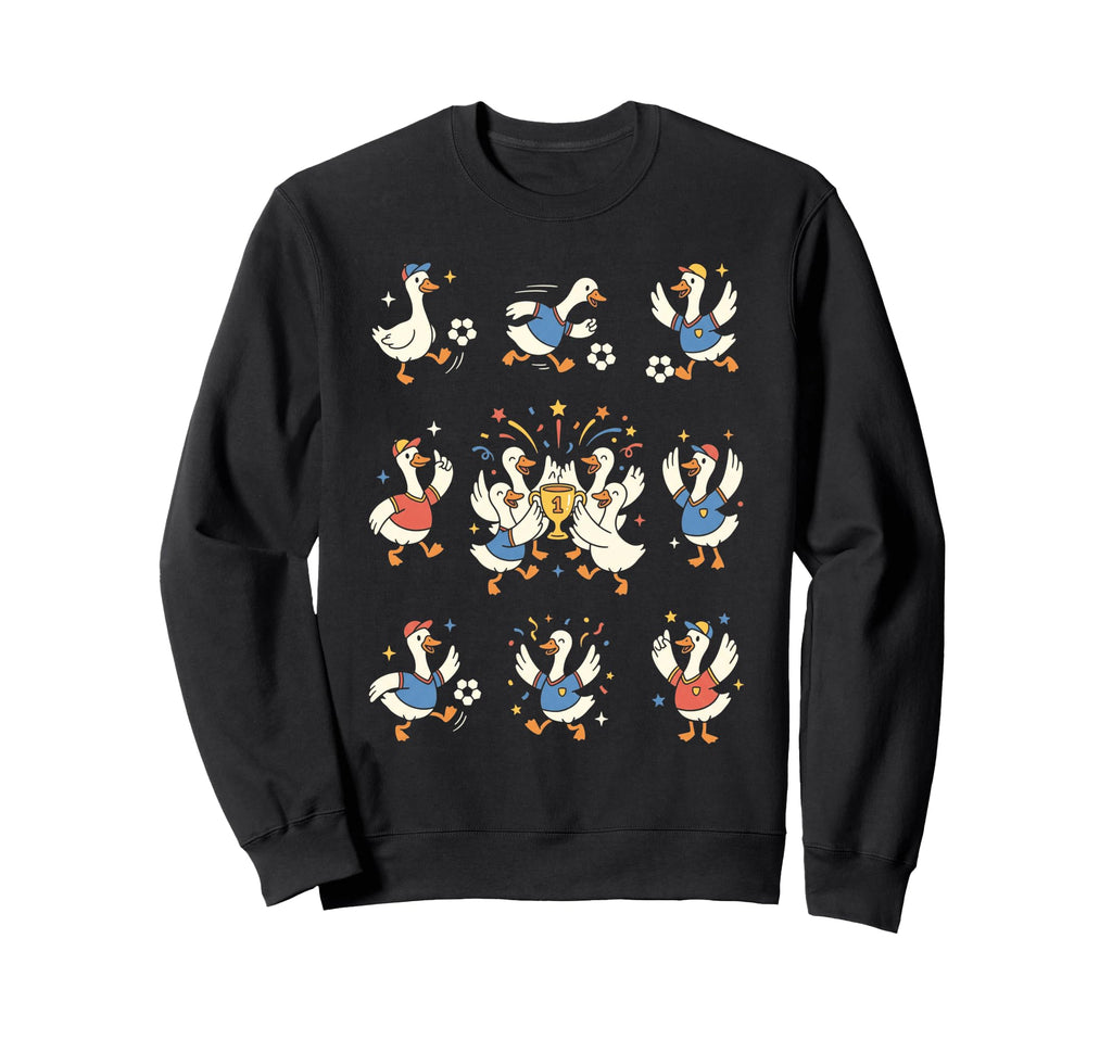 Funny Geese Soccer Team Champions Sweatshirt - Novelty Apparel for Adults
