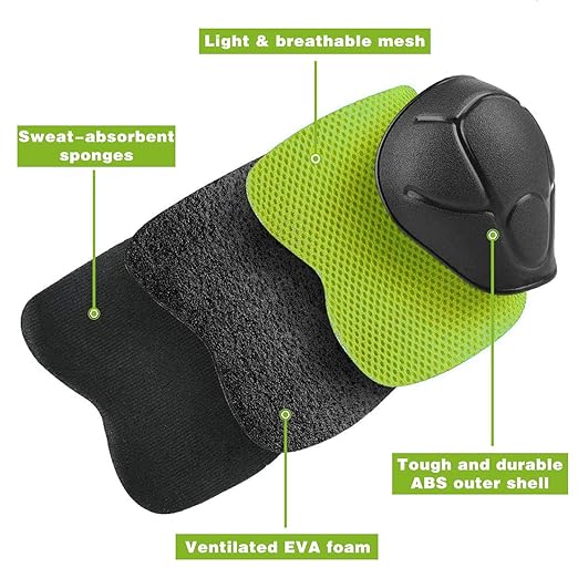 Knee Pads for Kids Knee Pads and Elbow Pads Toddler Protective Gear Set Kids Elbow Pads and Knee Pads for Girls Boys with Wrist Guards 3 in 1 for Skating Cycling Bike Rollerblading Scooter-Green M