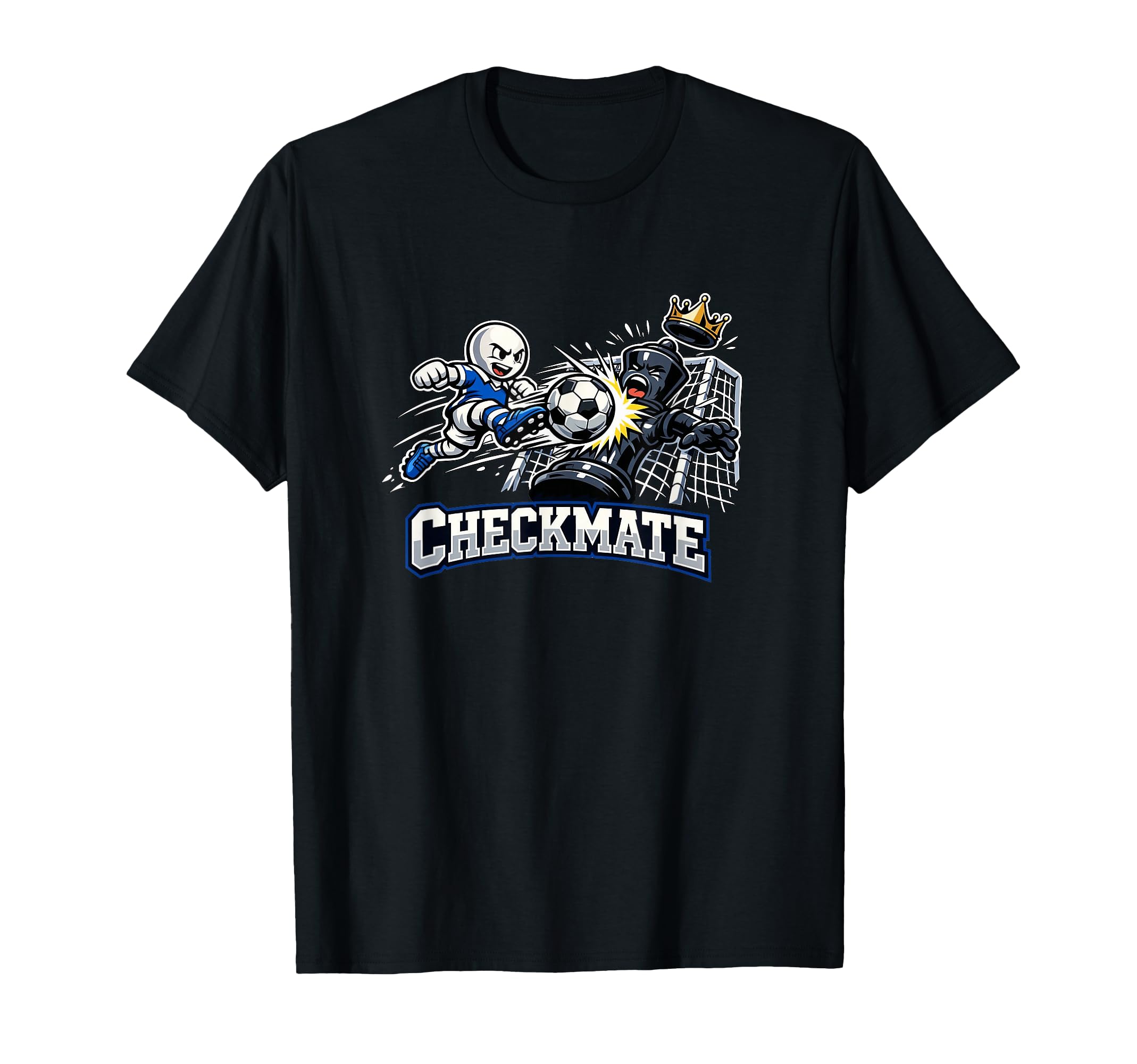 Pawn Vs King Soccer Chess Game Strategy T-Shirt - Unique Graphic Men Women