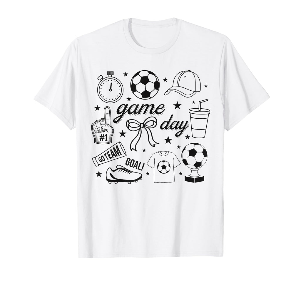 Preppy Game Day Soccer Mom Streetwear T-Shirt - Fun Novelty Design Unisex