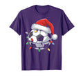 Santa Soccer Ball Sports Funny Soccer T-Shirt - Streetwear Style Unisex