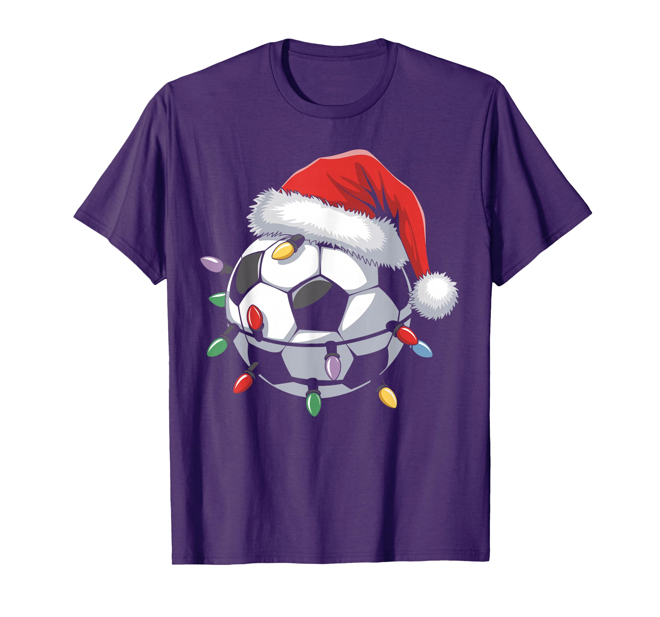 Santa Soccer Ball Sports Funny Soccer T-Shirt - Streetwear Style Unisex