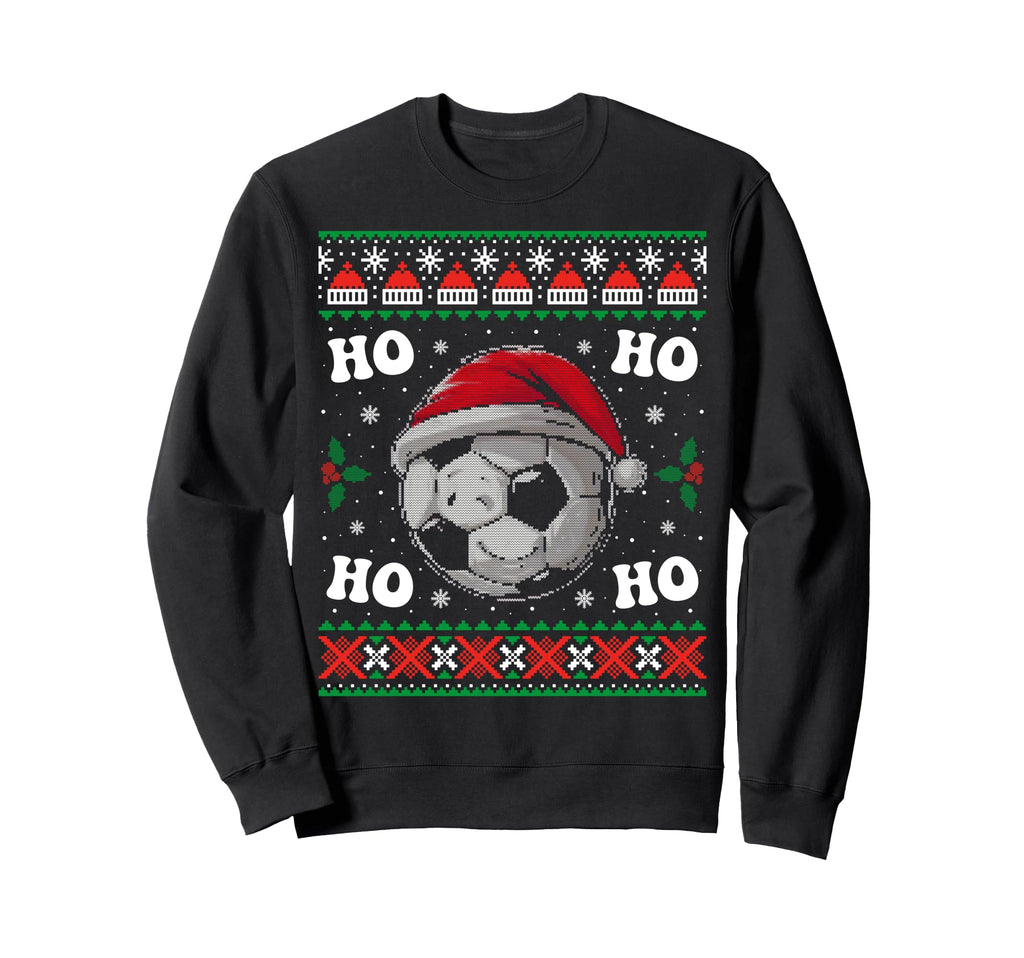 Santa Soccer Ugly Soccer Funny Sweatshirt - Custom Art Print for Adults