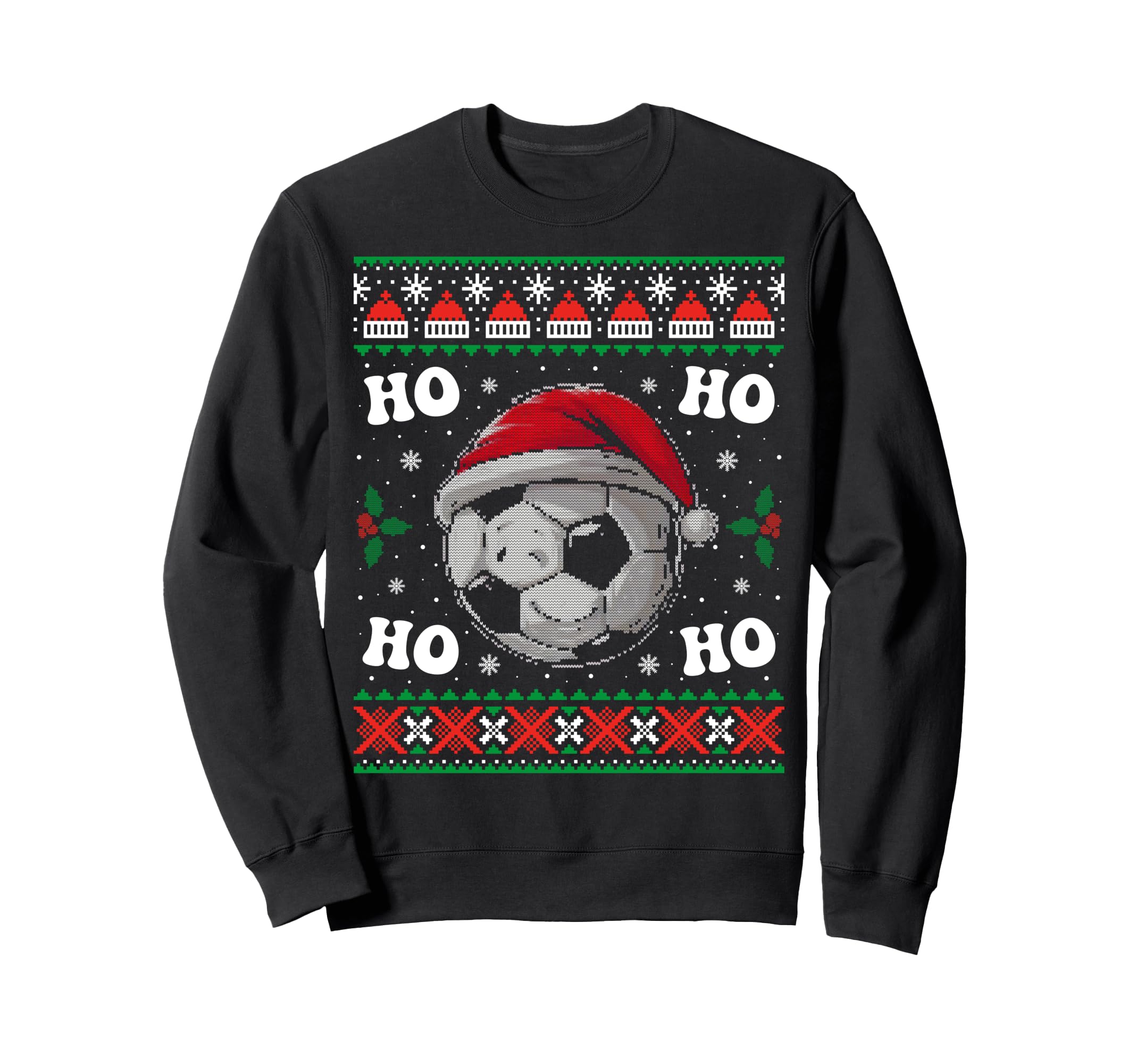 Santa Soccer Ugly Soccer Funny Sweatshirt - Custom Art Print for Adults
