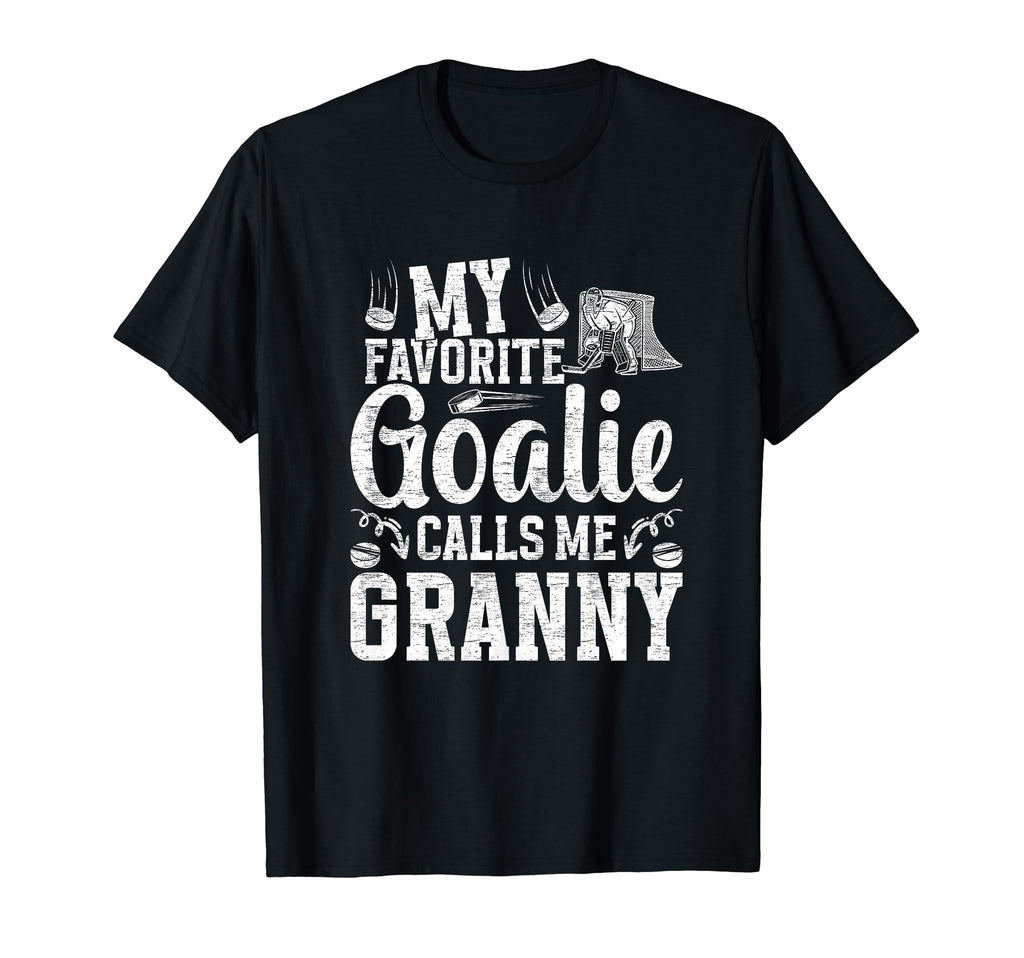 Favorite Ice Hockey Goalie Granny Ice T-Shirt - Novelty Apparel for Adults