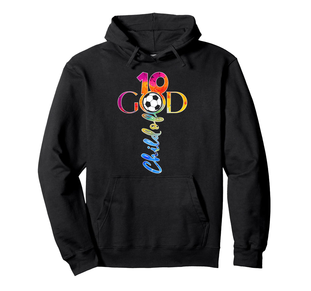 Jesus 10 Years Child God Soccer 10Th Hoodie - Casual Everyday Wear Unisex