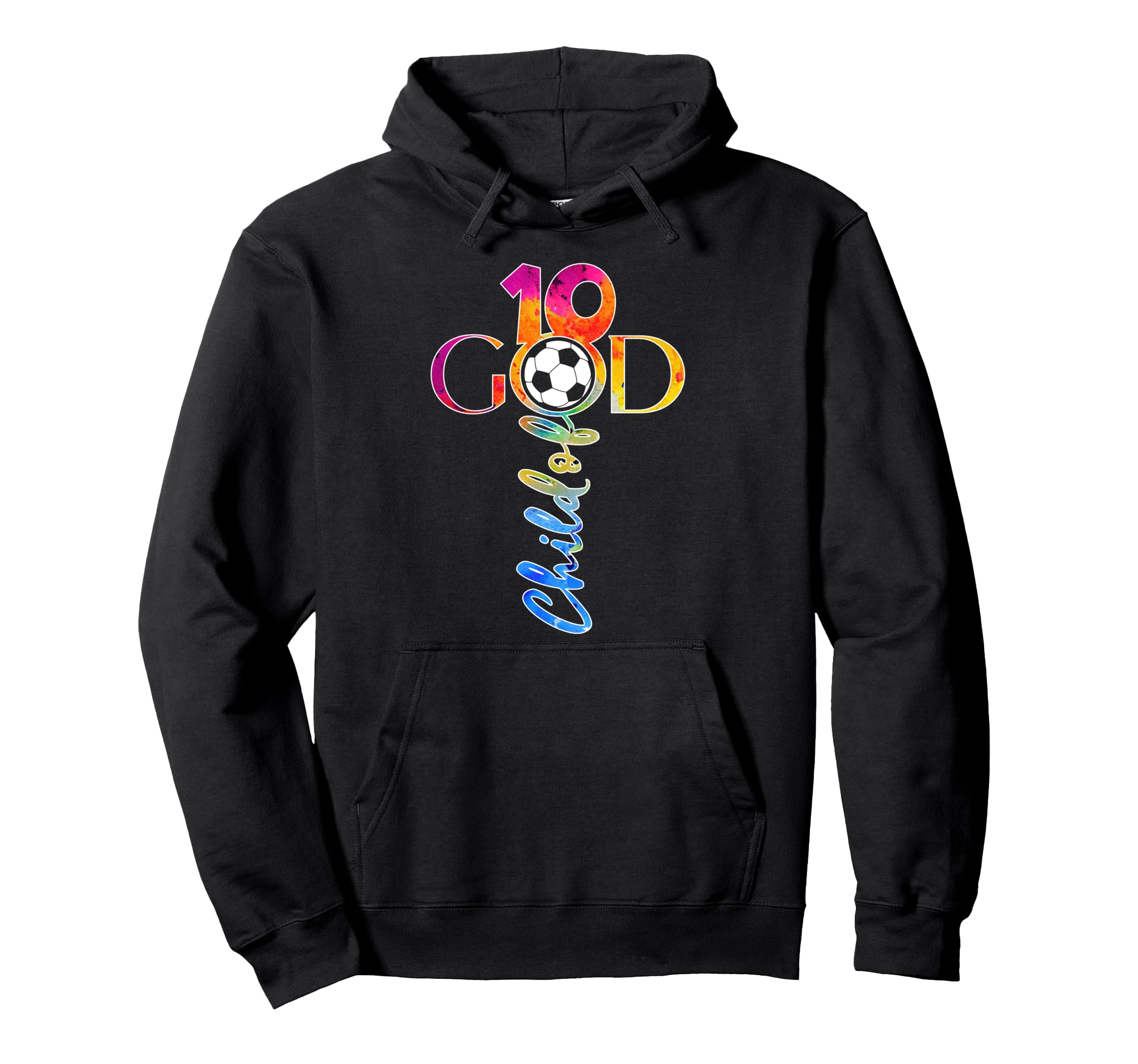 Jesus 10 Years Child God Soccer 10Th Hoodie - Casual Everyday Wear Unisex