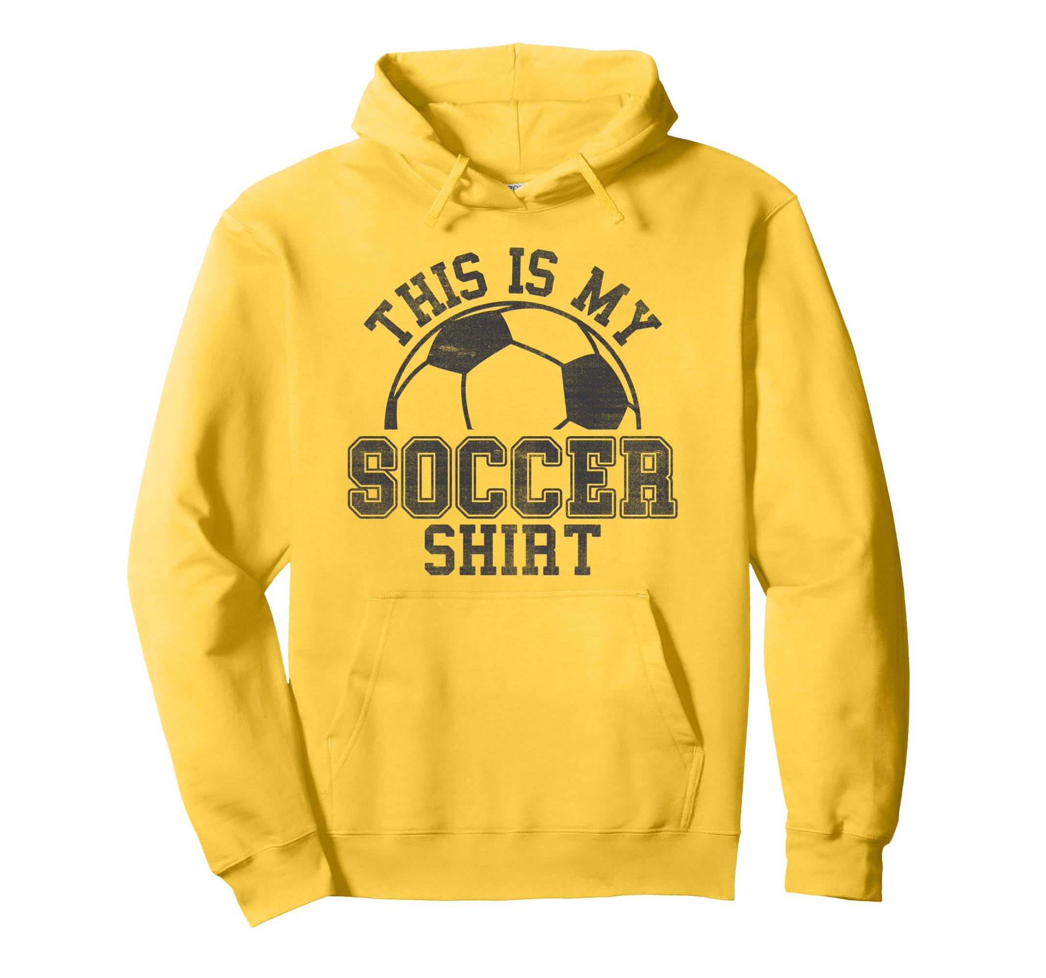 Trendy This Is My Soccer Distressed Hoodie - Fun Novelty Design for Adults