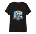 Argentina Pride Soccer Fan Minimal T-Shirt - Custom Art Print Men Women