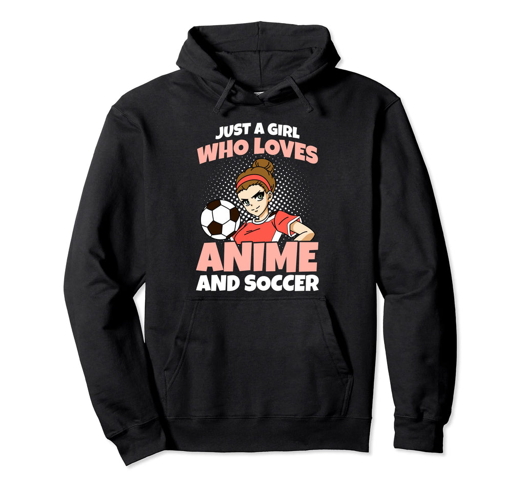 Just Who Loves Anime And Soccer Manga Lovers Hoodie - Trendy Graphic Unisex