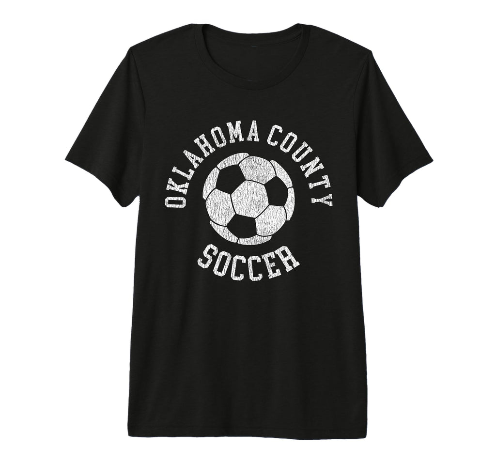 Oklahoma County Soccer Distressed 90S T-Shirt - Unique Graphic for Adults