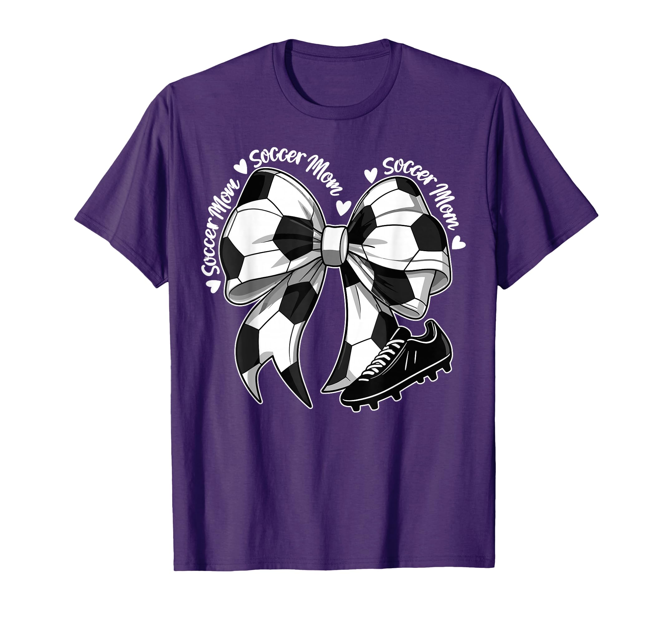 Soccer Mom Mama Coquette Bows Mothers Day T-Shirt - Graphic Print Unisex