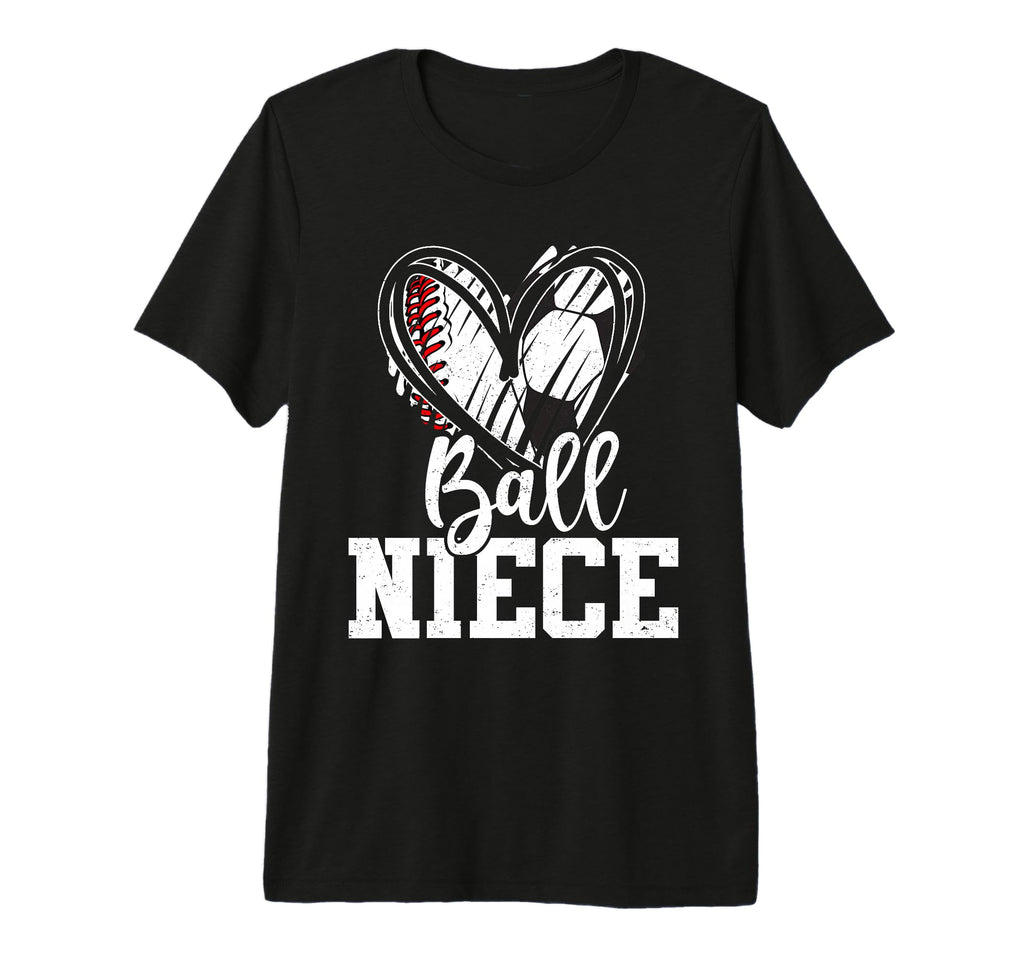 Ball Niece Baseball Soccer Tri Blend T-Shirt - Minimalist Print Unisex