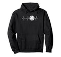 Soccer Heartbeat Ball Ekg Pulse Line Hoodie - Minimalist Print Unisex
